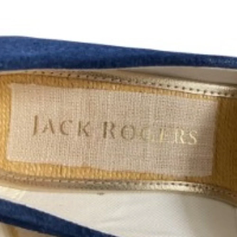 Jack Rogers Navy Palmer Suede Wedge 7